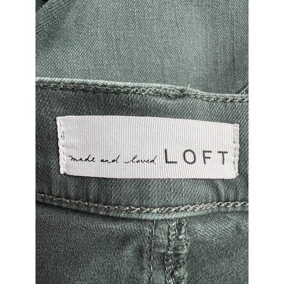 LOFT Women's Modern Skinny Jeans Dark Green Stretch Cotton Size 0 / 25 - Picture 3 of 9